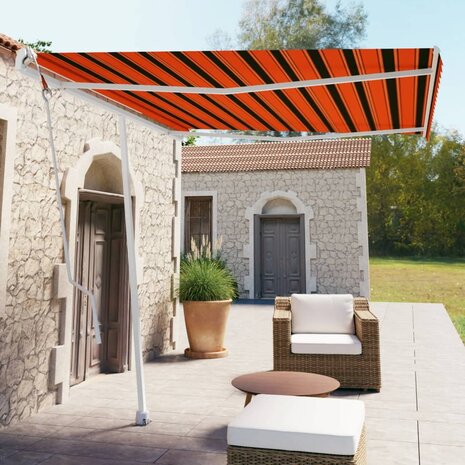 Luifel vrijstaand automatisch 300x250 cm oranje en bruin 1
