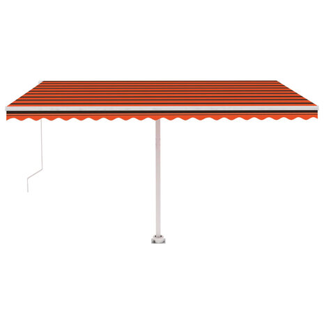 Luifel vrijstaand handmatig uittrekbaar 450x300 cm oranje bruin 3