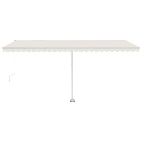 Luifel vrijstaand handmatig uittrekbaar 500x300 cm crèmekleurig 5