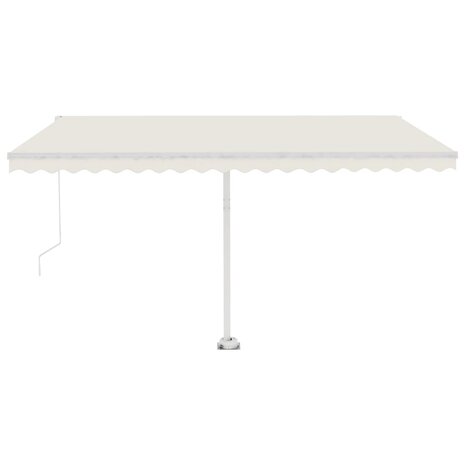 Luifel vrijstaand handmatig uittrekbaar 400x350 cm crèmekleurig 2