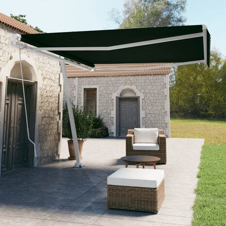 Luifel vrijstaand handmatig uittrekbaar 400x350 cm antraciet 1
