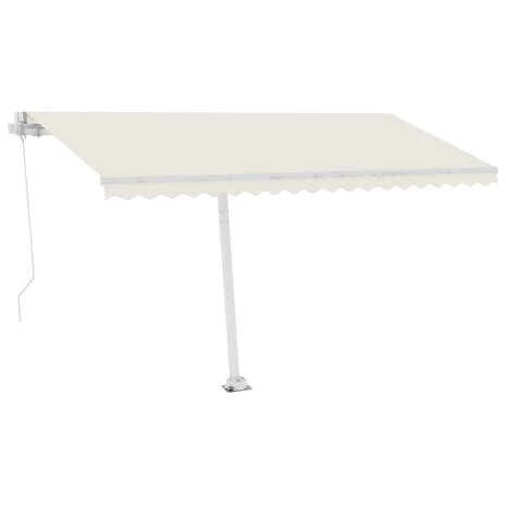 Luifel vrijstaand handmatig uittrekbaar 450x350 cm crèmekleurig 4