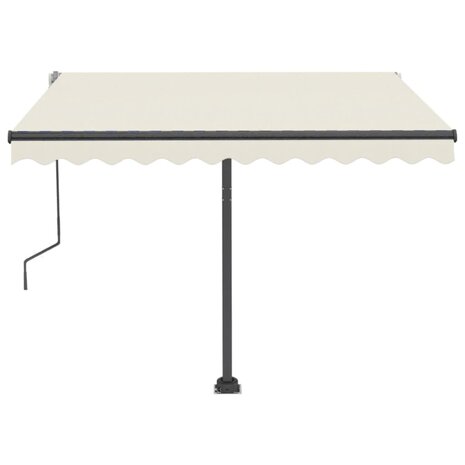 Luifel vrijstaand handmatig uittrekbaar 300x250 cm crèmekleurig 5