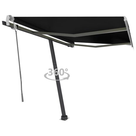 Luifel vrijstaand handmatig uittrekbaar 300x250 cm antraciet 1