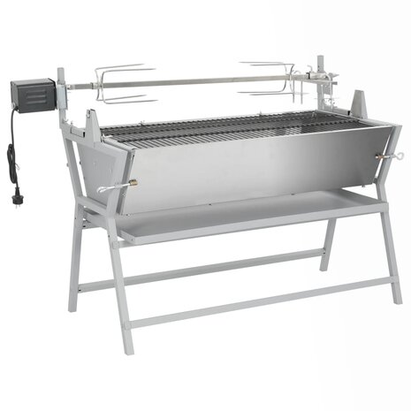 Draaispit barbecue ijzer en roestvrij staal 1