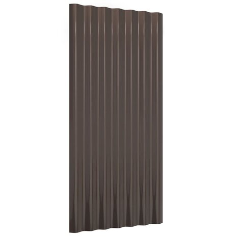 Dakpanelen 36 st 80x36 cm gepoedercoat staal bruin 3