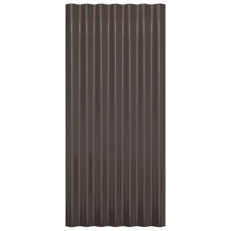 Dakpanelen 36 st 80x36 cm gepoedercoat staal bruin 4