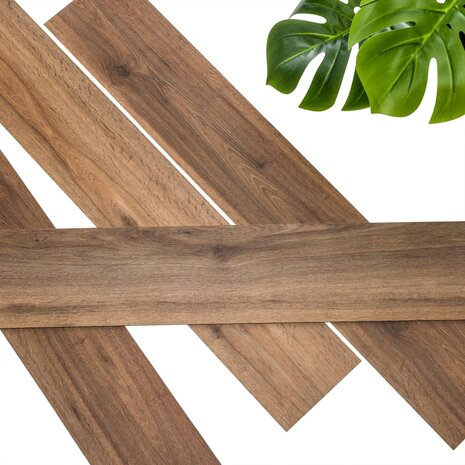 WallArt Planken hout-look natuurlijk eikenhout zadelbruin 3