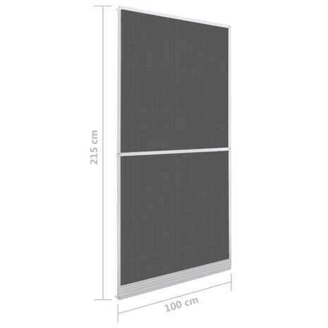 Hordeur met scharnieren 100x215 cm wit 9
