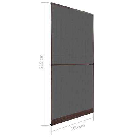 Hordeur met scharnieren 100x215 cm bruin 9