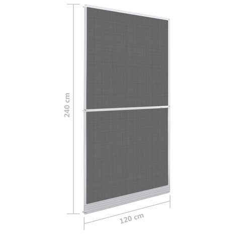 Hordeur met scharnieren 120x240 cm wit 9