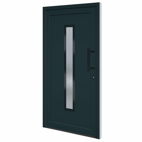Voordeur 108x208 cm PVC antracietkleurig 2