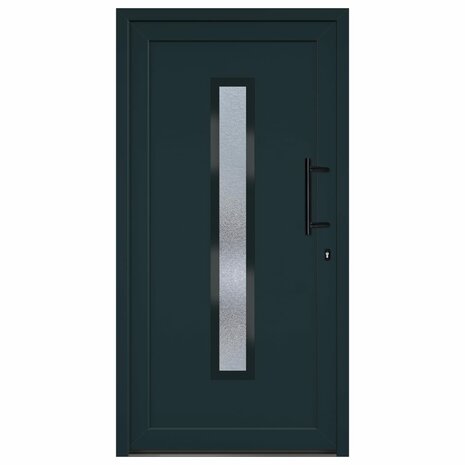 Voordeur 108x208 cm PVC antracietkleurig 3