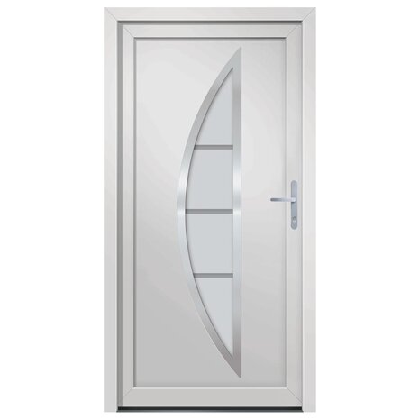Voordeur 108x208 cm PVC wit 3
