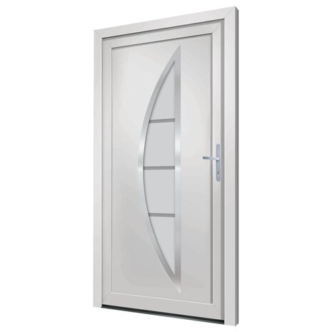Voordeur 108x208 cm PVC wit 4