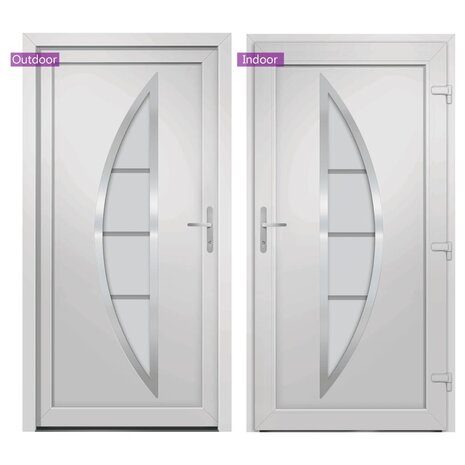 Voordeur 108x208 cm PVC wit 7