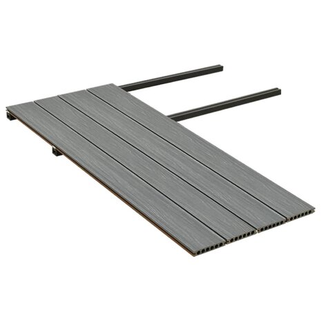 Terrasplanken met accessoires 10 m² 4 m HKC bruin en grijs 5