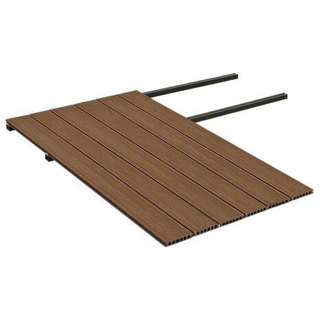 Terrasplanken met accessoires 15 m² 4 m HKC bruin en grijs 4