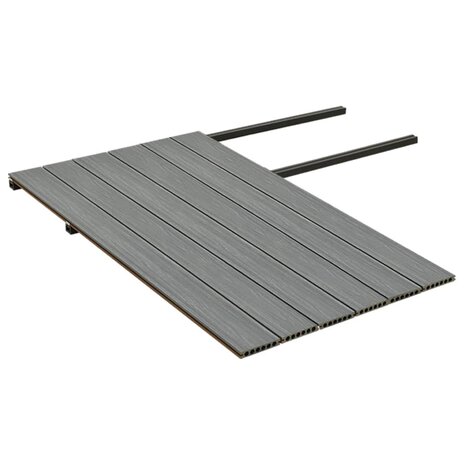 Terrasplanken met accessoires 15 m² 4 m HKC bruin en grijs 5