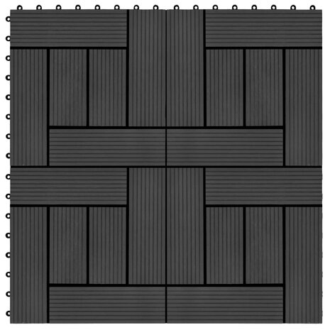 22 st Terrastegels 30x30 cm 2 m² HKC zwart 1