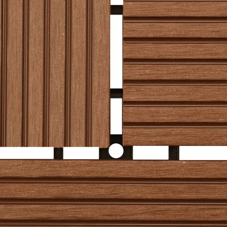 Terrastegels 11 stuks 30 x 30 cm WPC 1 m2 bruin 4