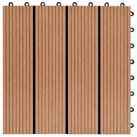 Terrastegels 30x30 cm 1 m² HKC teakkleur 11 st 5