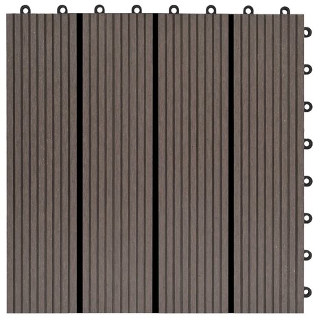 Terrastegels 30x30 cm 1 m² HKC donkerbruin 11 st 5