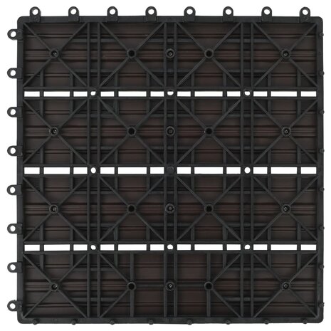 Terrastegels 30x30 cm 1 m² HKC donkerbruin 11 st 6