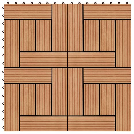 Terrastegels 30x30 cm 1 m² HKC teakkleur 11 st  1
