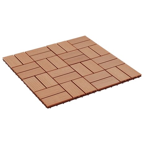 Terrastegels 30x30 cm 1 m² HKC teakkleur 11 st 2