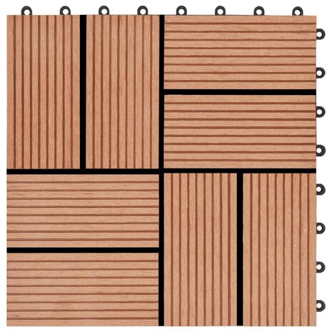 Terrastegels 30x30 cm 1 m² HKC teakkleur 11 st 5