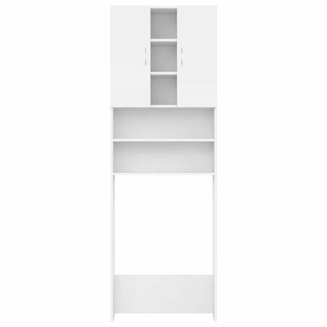 Wasmachinekast 64x25,5x190 cm wit 3