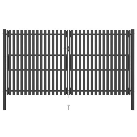 Poort 4x2,5 m staal antraciet 1