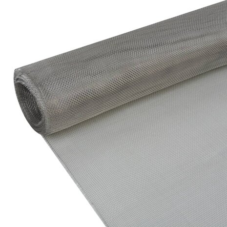 Gaas 100x500 cm roestvrij staal zilverkleurig 2