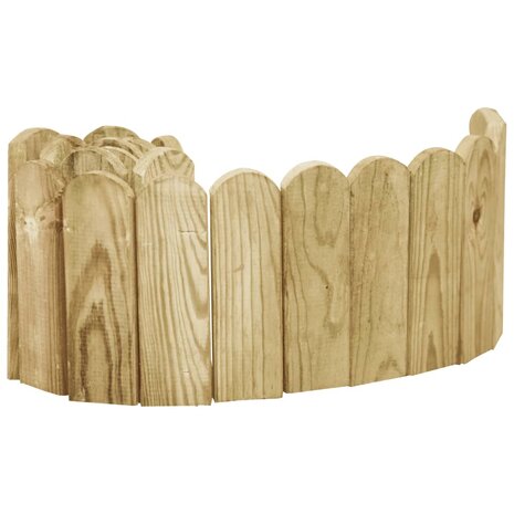 Gazonrand 120 cm geïmpregneerd grenenhout groen 2