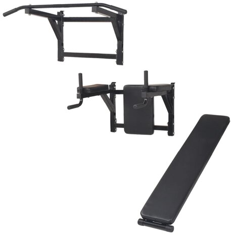 Fitnessapparaat wandgemonteerd zwart 3