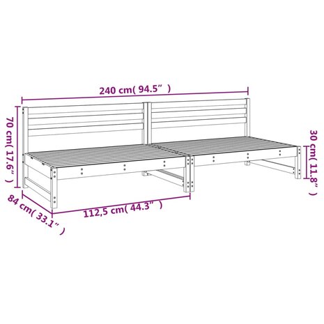 Tuinmiddenbanken 2 st 120x80 cm massief grenenhout 8