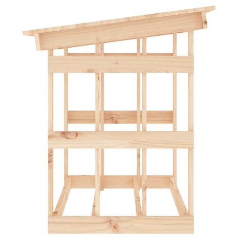 Haardhoutrek 108x64,5x77 cm massief grenenhout wit 6