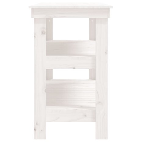 Werkbank 110,5x50x80 cm massief grenenhout wit 6