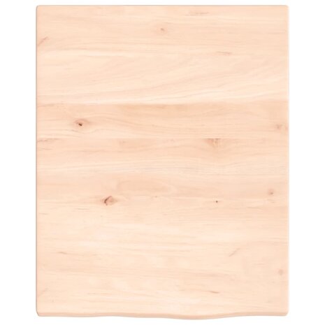 Wastafelblad 40x50x2 cm onbehandeld massief hout 3