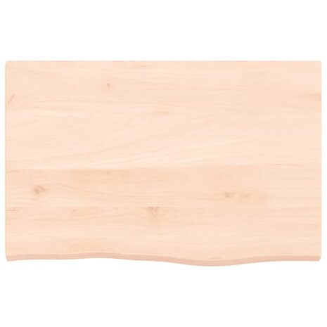 Wastafelblad 60x40x2 cm onbehandeld massief hout 3