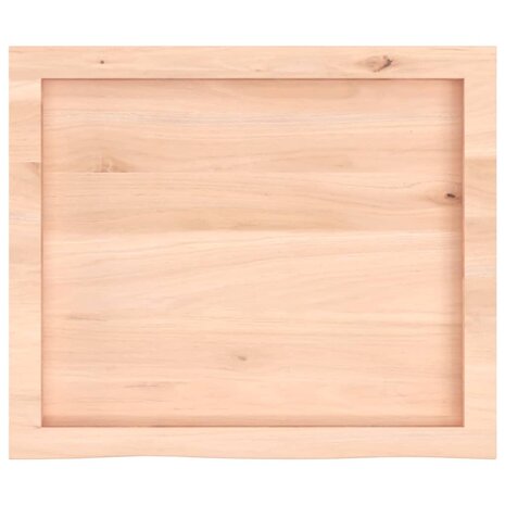 Wastafelblad 60x50x(2-4) cm onbehandeld massief hout 4