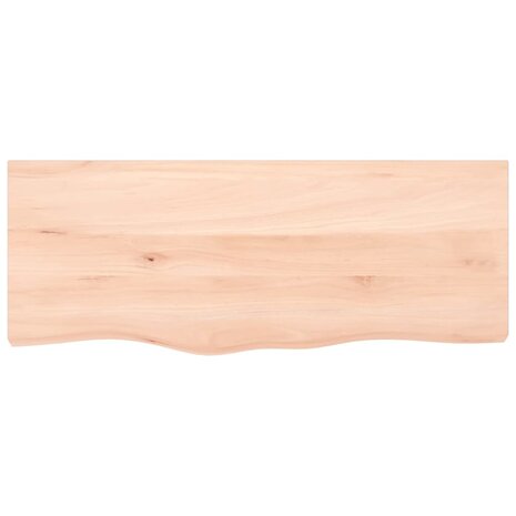 Wastafelblad 100x40x2 cm onbehandeld massief hout 3