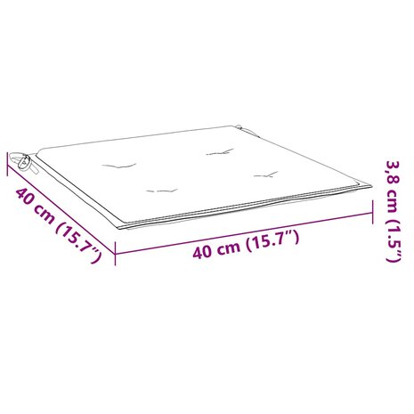 Tuinstoelkussens 2 st 40x40x3 cm oxford stof felgroen 9