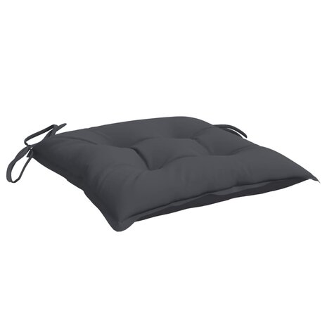 Stoelkussens 2 st 40x40x7 cm oxford stof antracietkleurig 5
