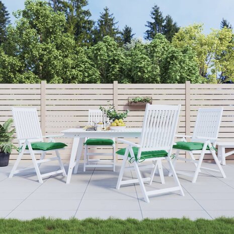 Stoelkussens 4 st 40x40x7 cm oxford stof groen 1