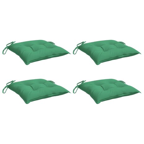 Stoelkussens 4 st 40x40x7 cm oxford stof groen 3