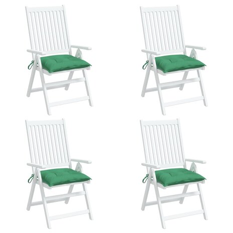 Stoelkussens 4 st 40x40x7 cm oxford stof groen 4