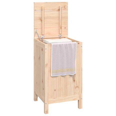 Wasmand 44x44x76 cm massief grenenhout 4