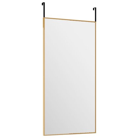 Deurspiegel 30x60 cm glas en aluminium goudkleurig 3